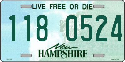 NH license plate 1180524