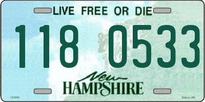 NH license plate 1180533