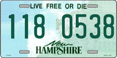 NH license plate 1180538