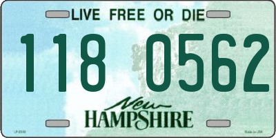 NH license plate 1180562
