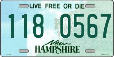 NH license plate 1180567