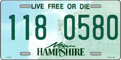 NH license plate 1180580