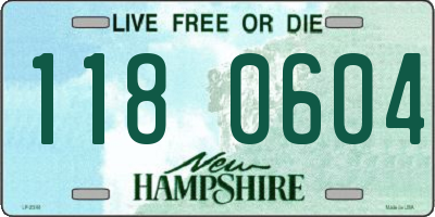 NH license plate 1180604