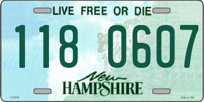 NH license plate 1180607