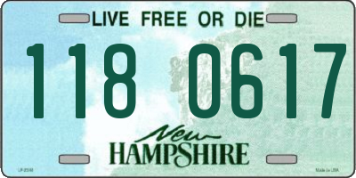 NH license plate 1180617