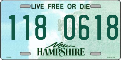 NH license plate 1180618