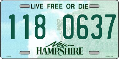 NH license plate 1180637