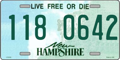 NH license plate 1180642