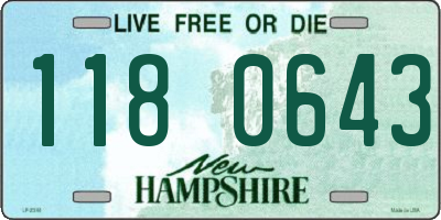 NH license plate 1180643