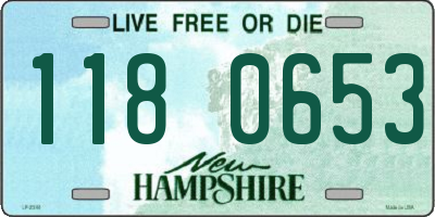 NH license plate 1180653