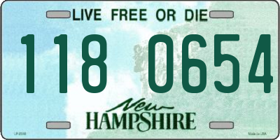 NH license plate 1180654