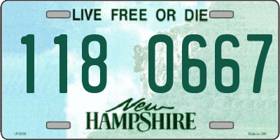 NH license plate 1180667