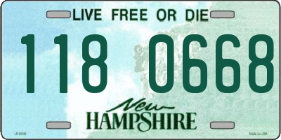 NH license plate 1180668