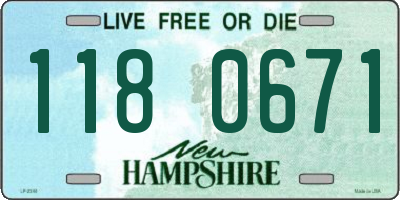 NH license plate 1180671