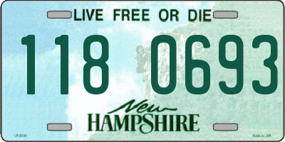 NH license plate 1180693