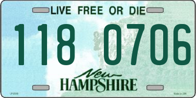 NH license plate 1180706