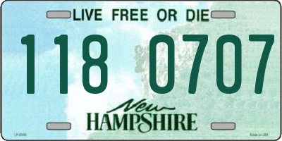NH license plate 1180707