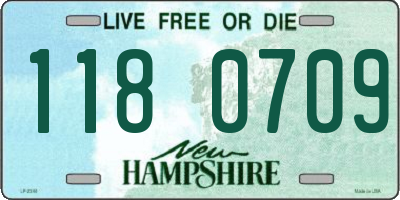 NH license plate 1180709