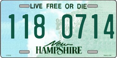 NH license plate 1180714