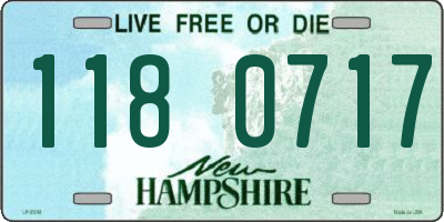 NH license plate 1180717