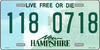 NH license plate 1180718