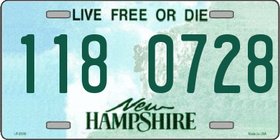 NH license plate 1180728