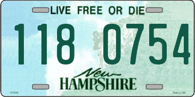 NH license plate 1180754