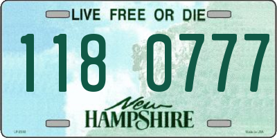 NH license plate 1180777