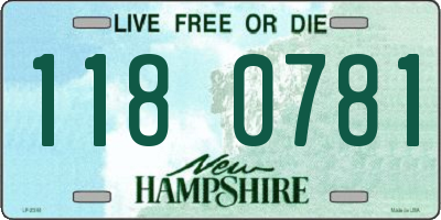 NH license plate 1180781