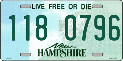 NH license plate 1180796