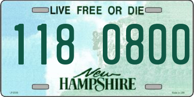 NH license plate 1180800