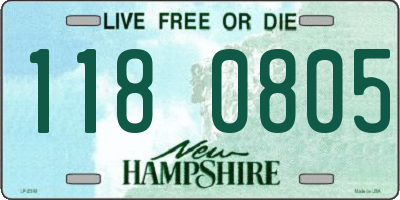 NH license plate 1180805