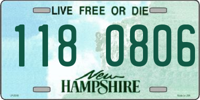 NH license plate 1180806