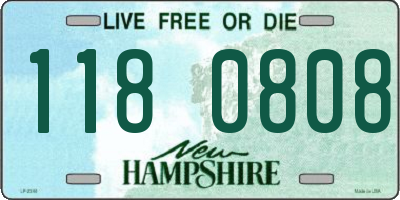 NH license plate 1180808