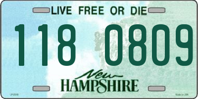 NH license plate 1180809