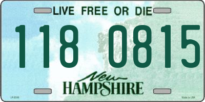 NH license plate 1180815