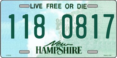 NH license plate 1180817