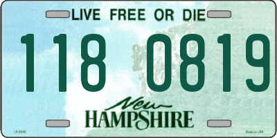 NH license plate 1180819