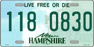 NH license plate 1180830