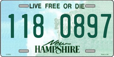 NH license plate 1180897