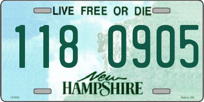NH license plate 1180905