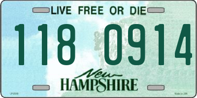 NH license plate 1180914