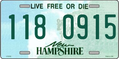 NH license plate 1180915