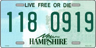 NH license plate 1180919