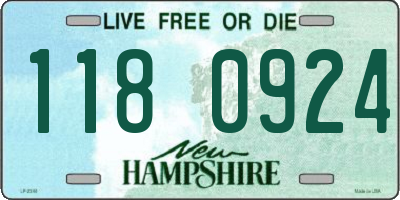 NH license plate 1180924