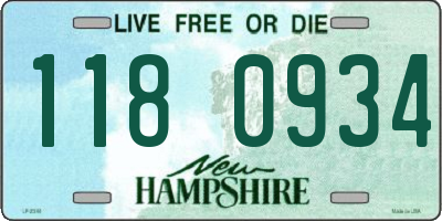 NH license plate 1180934