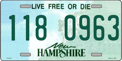 NH license plate 1180963