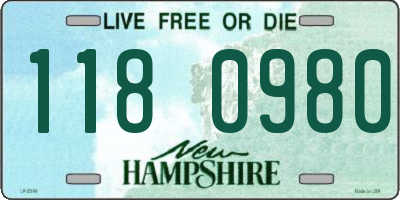 NH license plate 1180980