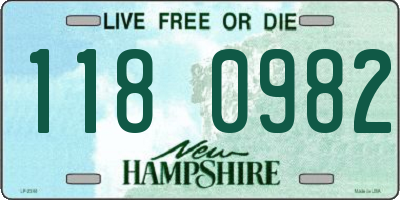 NH license plate 1180982
