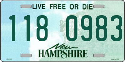 NH license plate 1180983